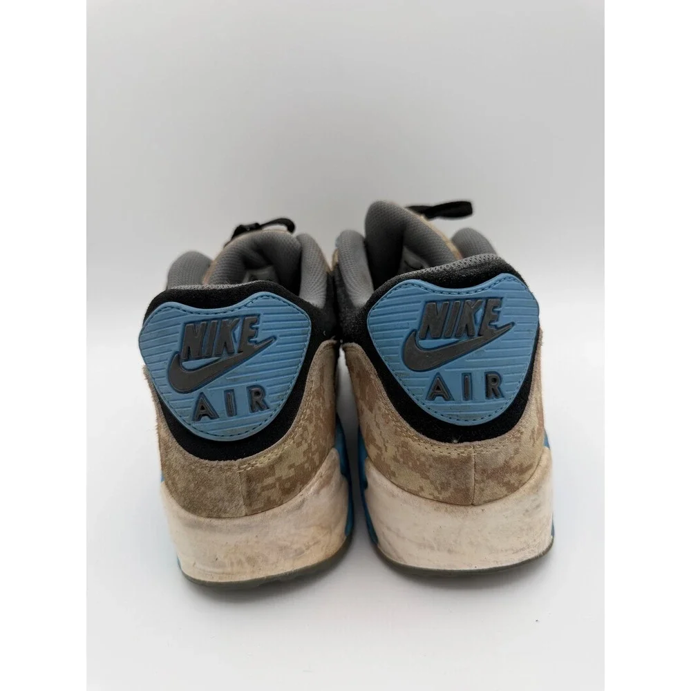 Nike Air Max 90 Premium Desert Digital Camo Blue Black 700155-200 Mens‎ 10.5